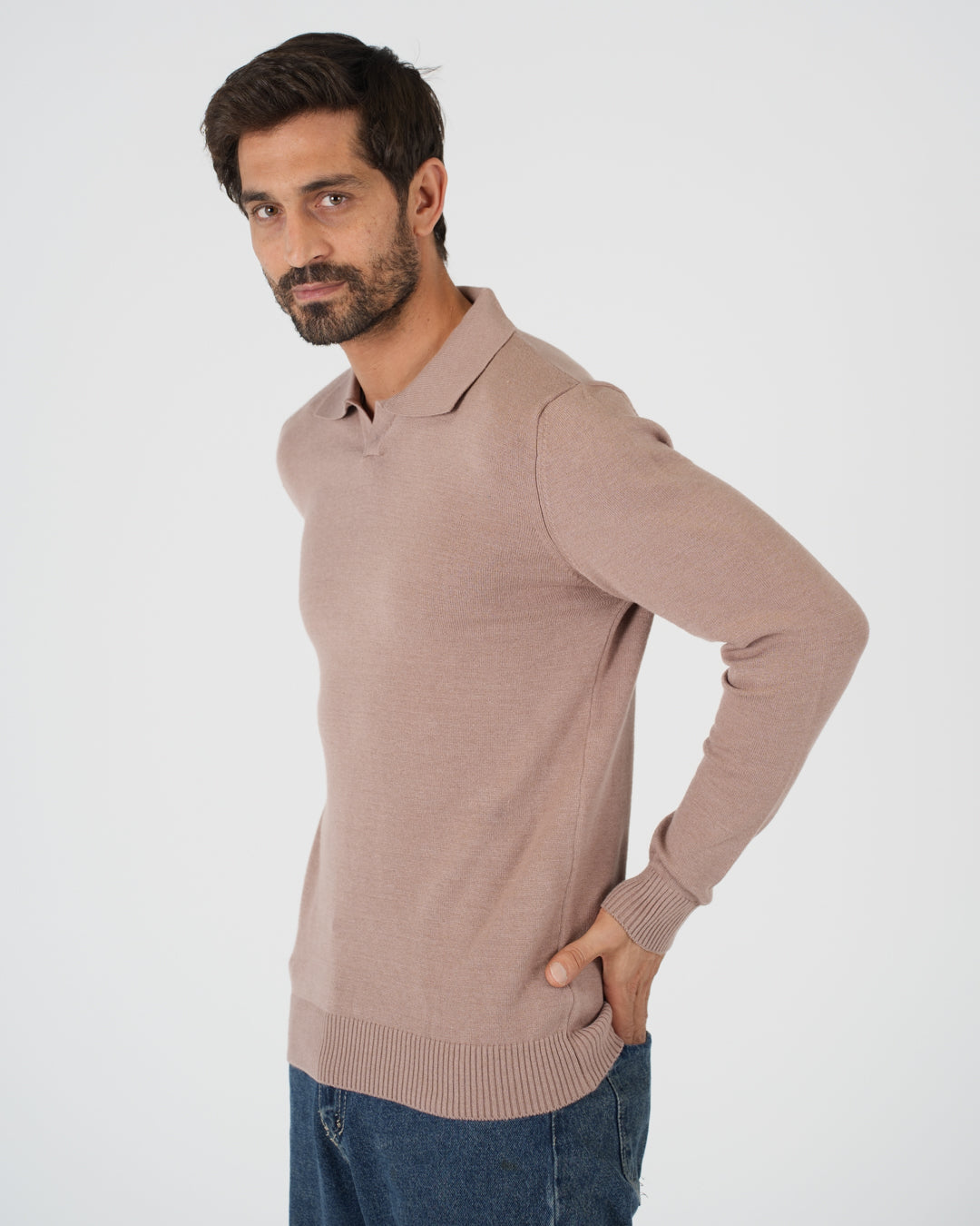 بلوفر رجالي بياقة