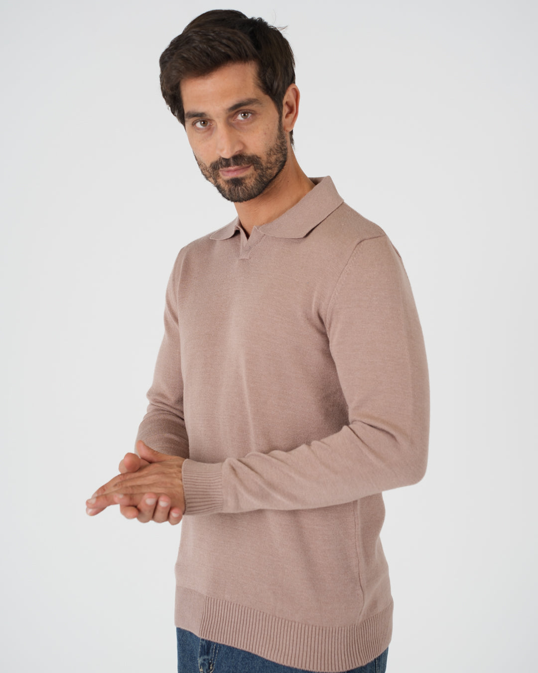 بلوفر رجالي بياقة