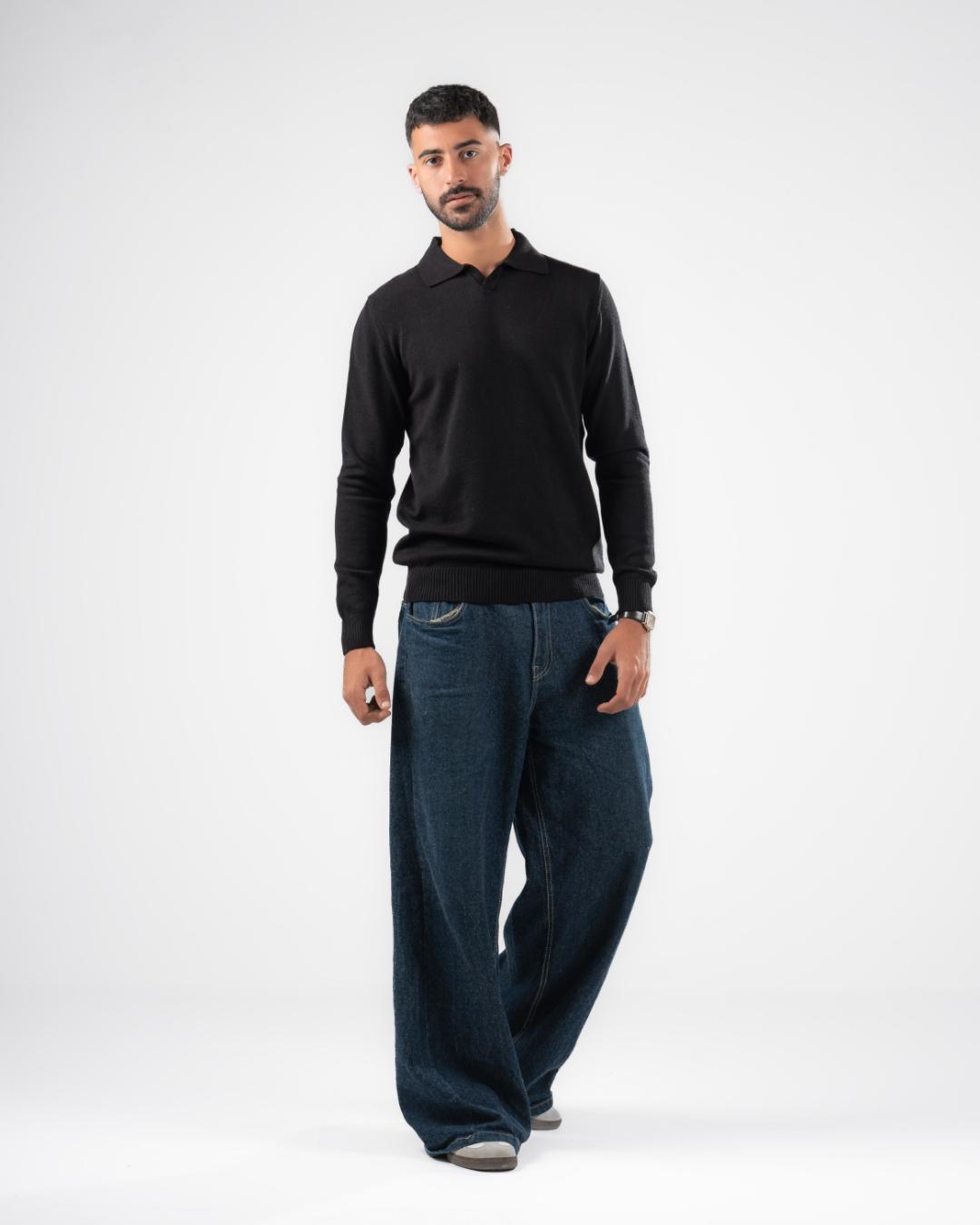 بلوفر رجالي بياقة