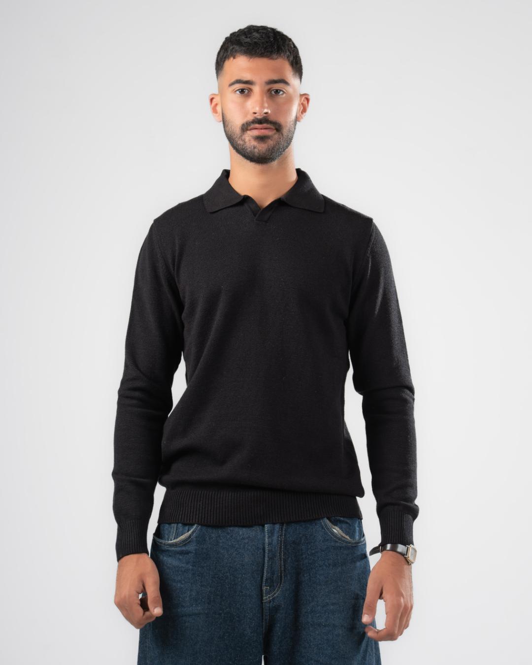 بلوفر رجالي بياقة