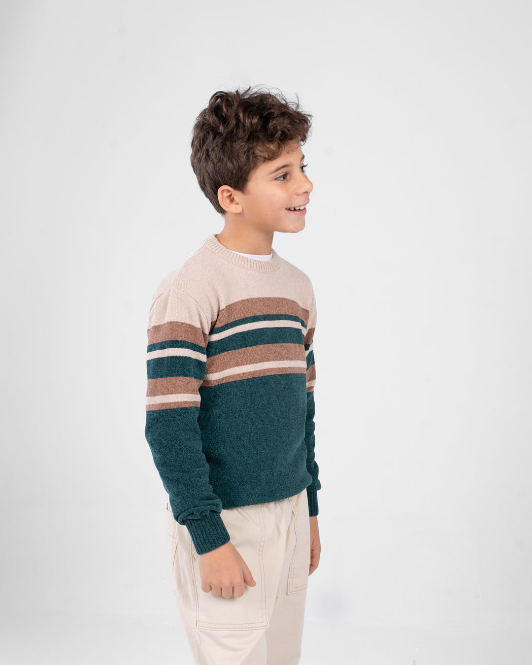 Boys Velvet Crewneck Pullover