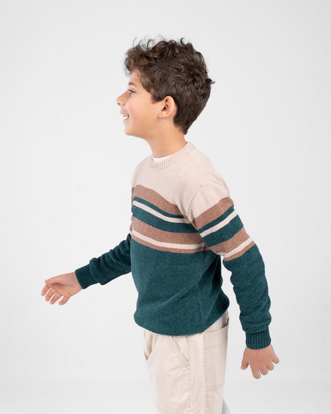 Boys Velvet Crewneck Pullover