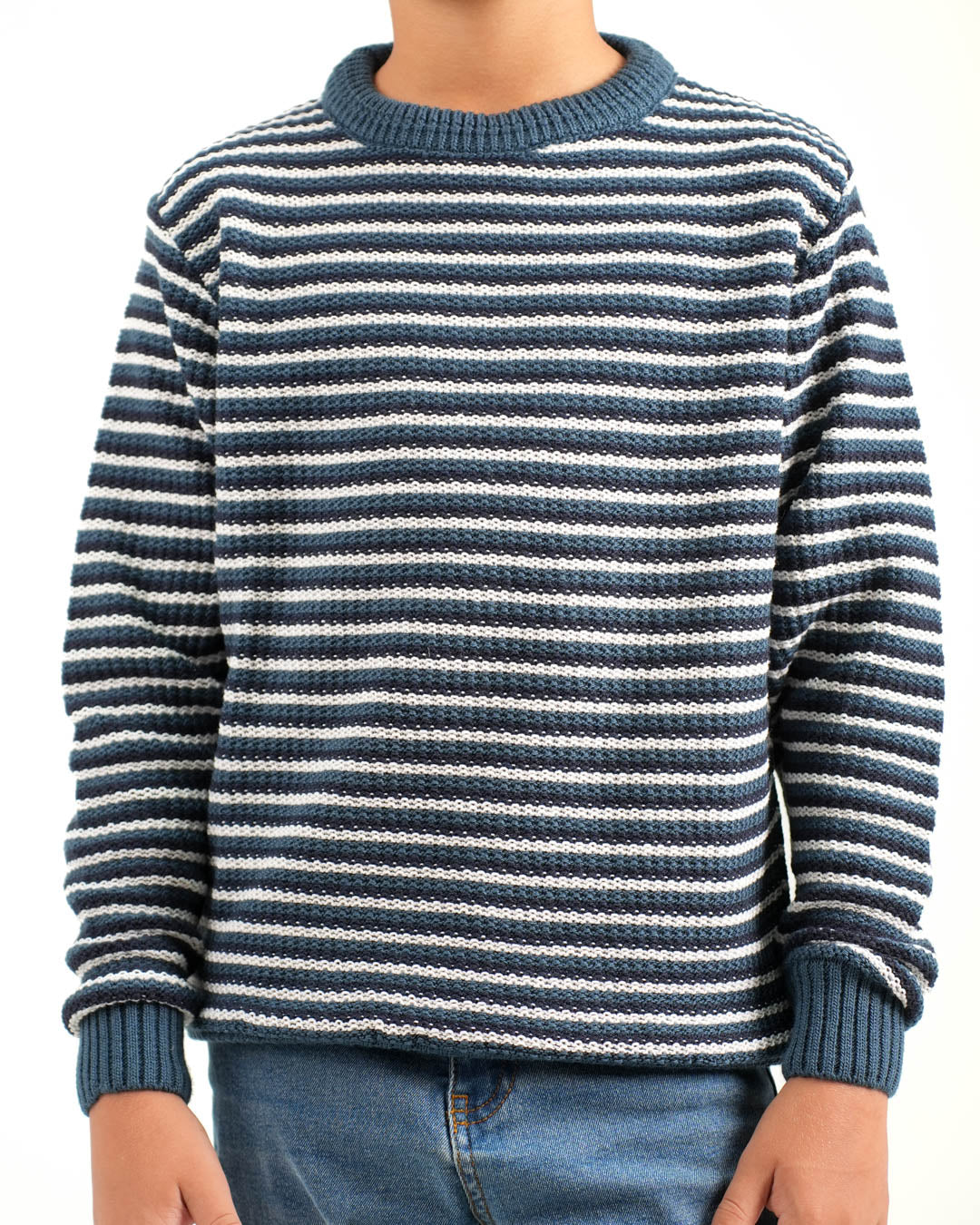 Striped Jacquard Pullover for Boys
