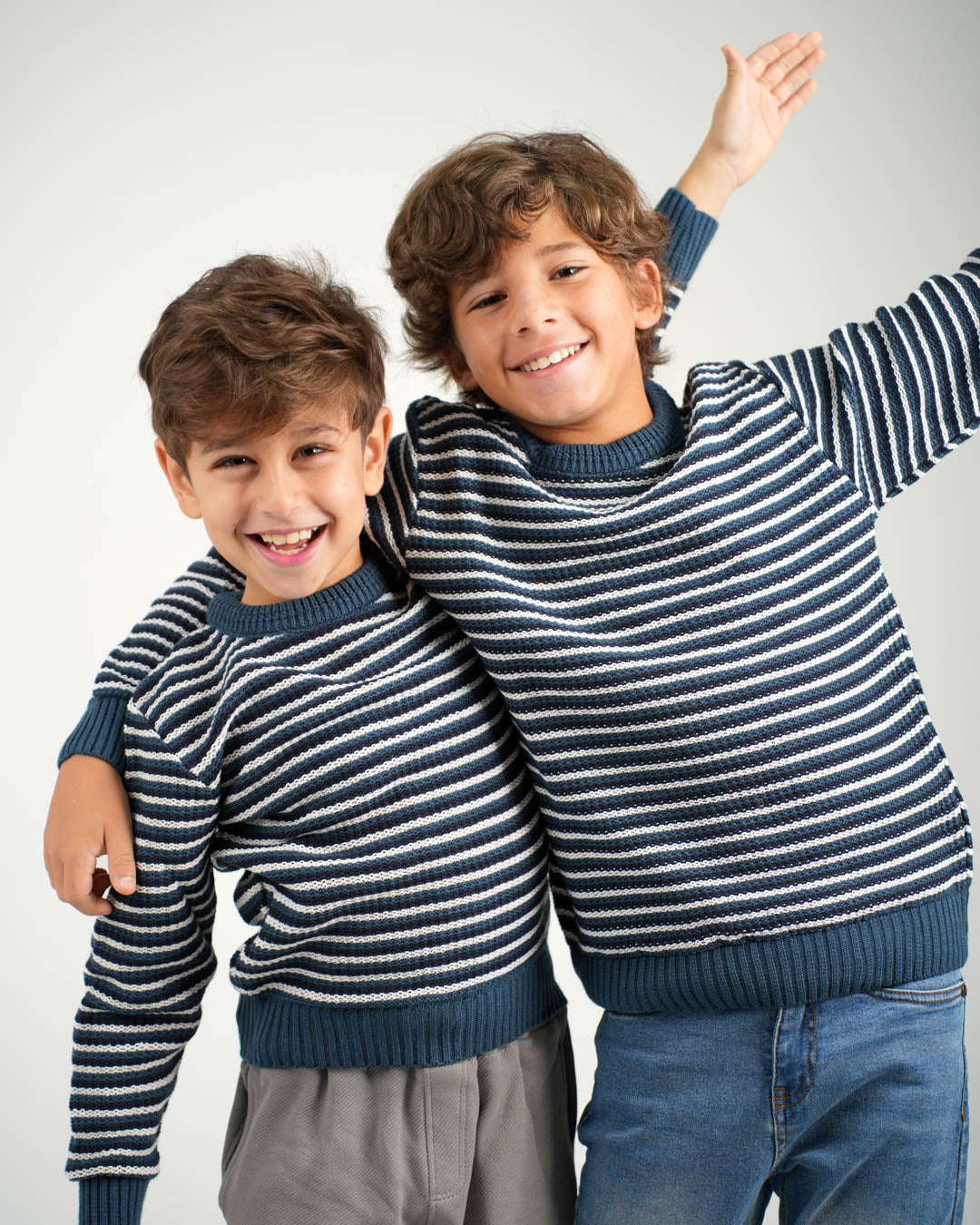 Striped Jacquard Pullover for Boys