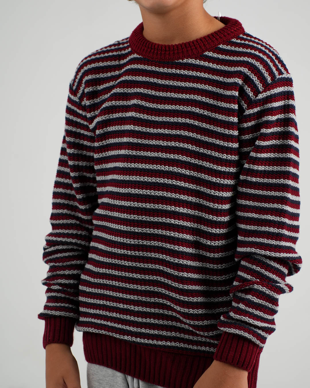 Striped Jacquard Pullover for Boys