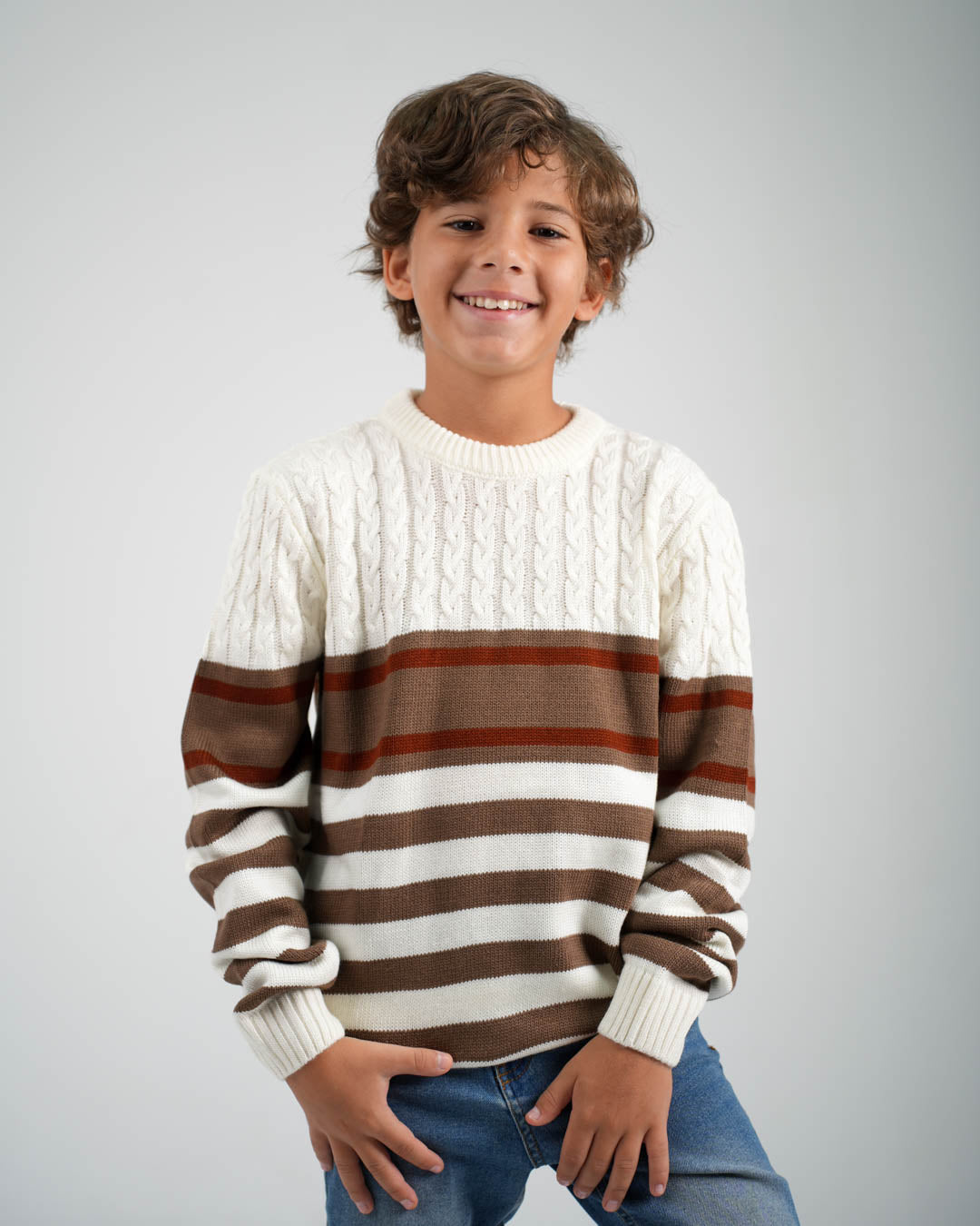 Striped Knit Boy Pullover