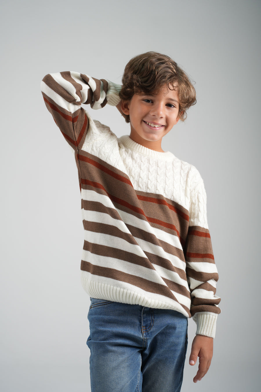 Striped Knit Boy Pullover