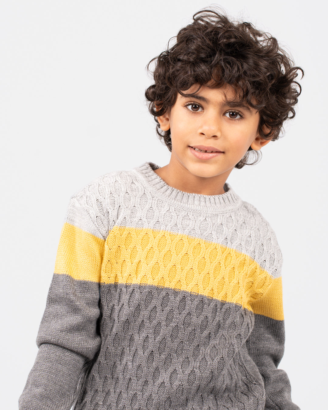 Jacquard Striped Pullover