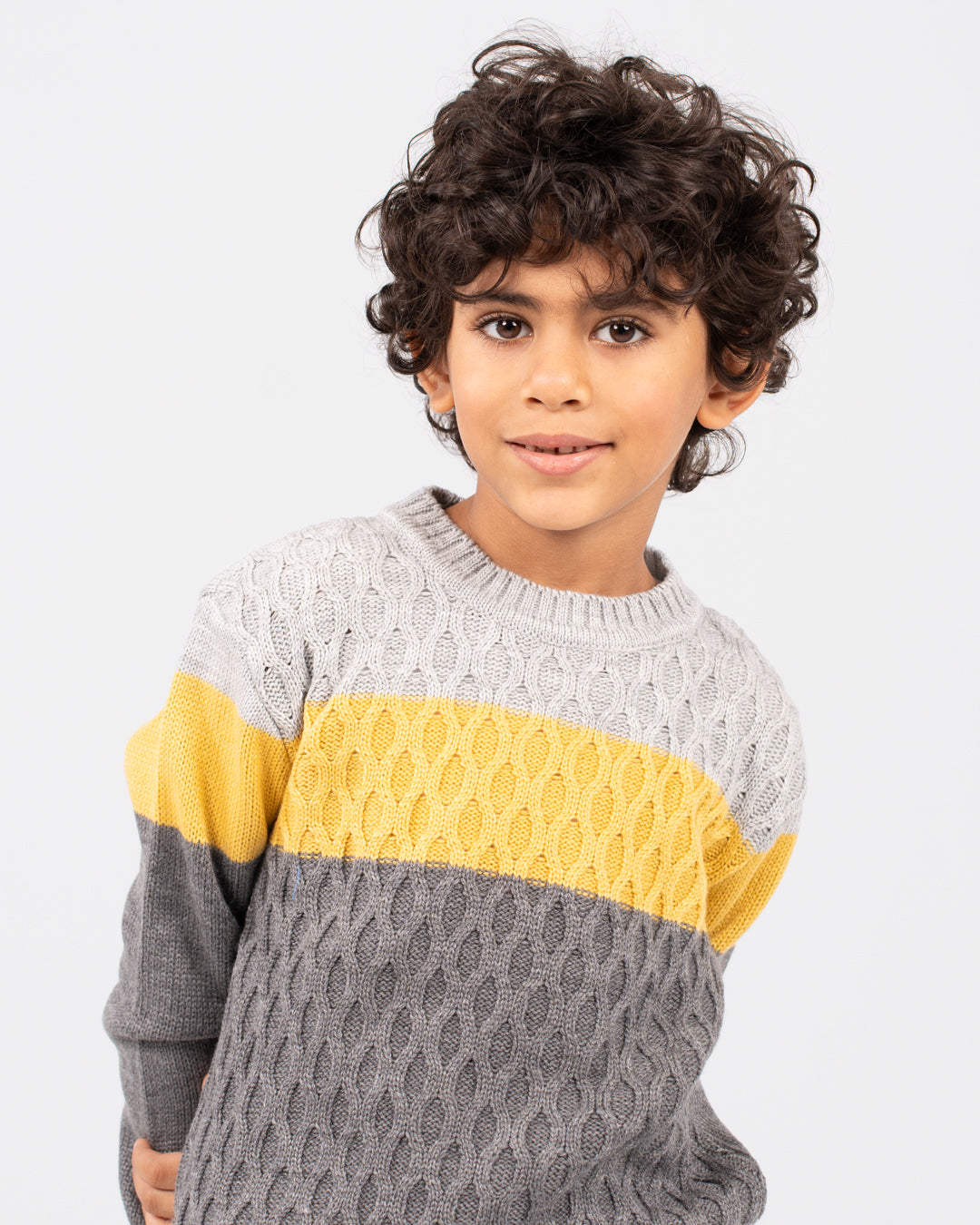 Jacquard Striped Pullover