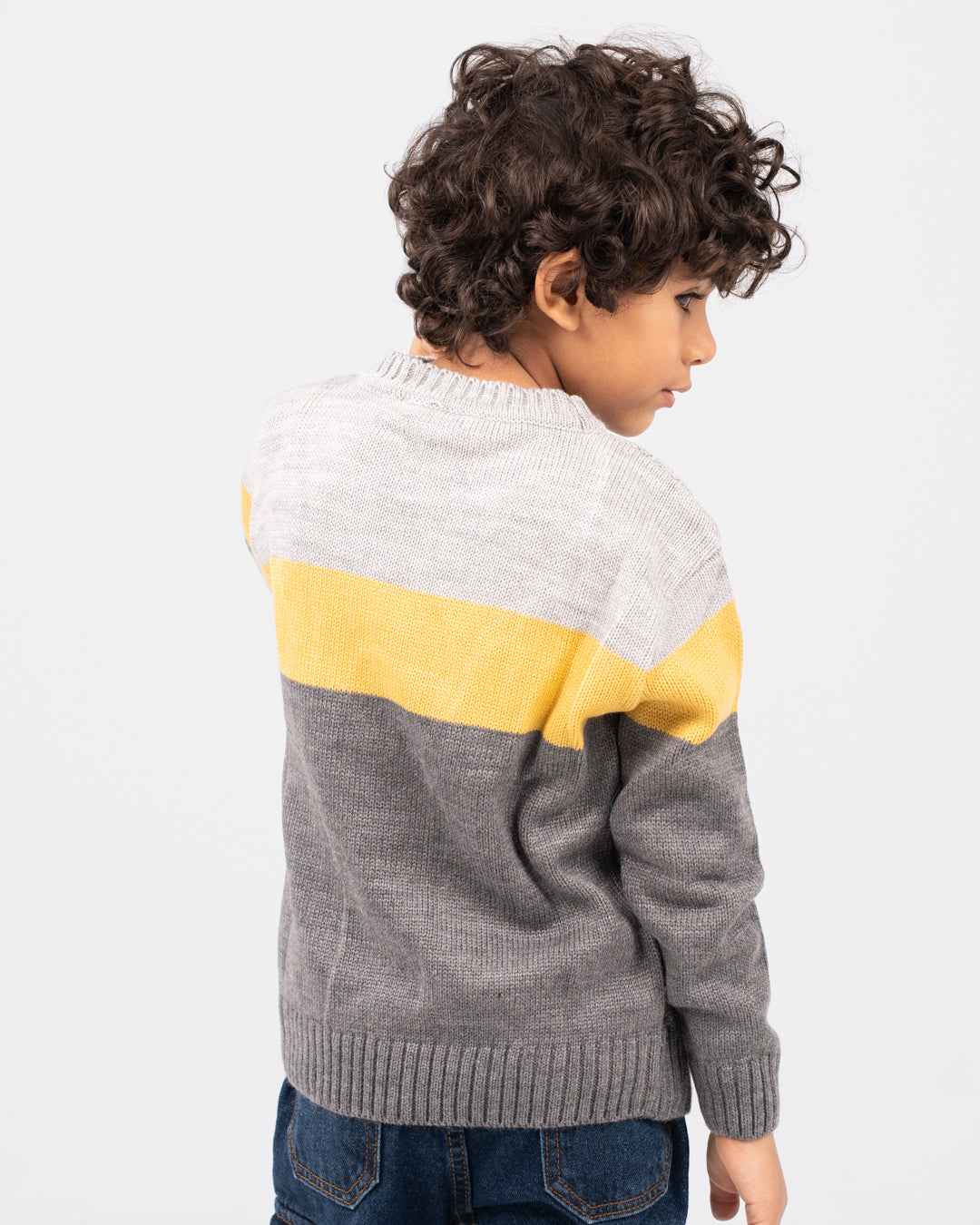 Jacquard Striped Pullover