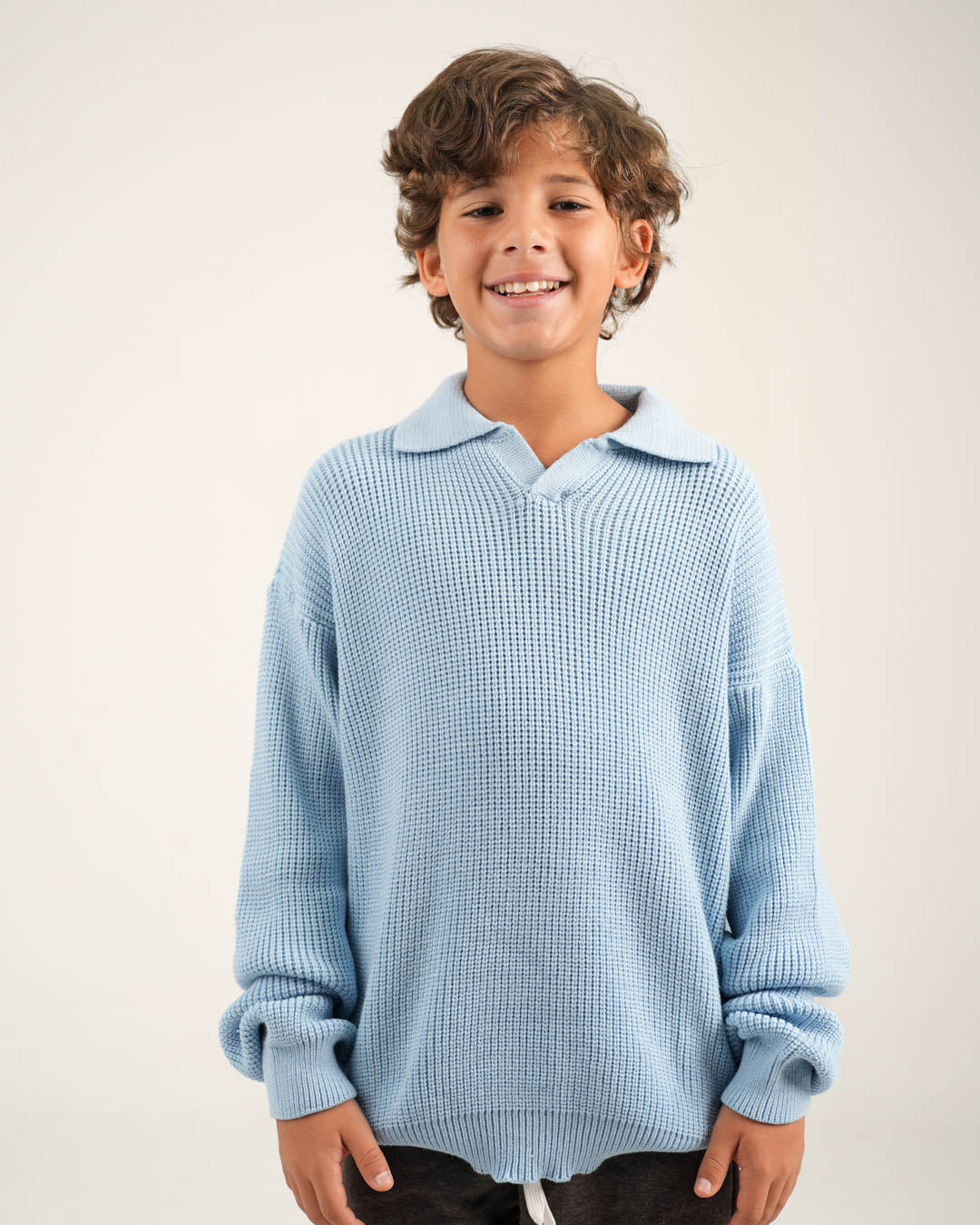 Collared Basic Boy Pullover