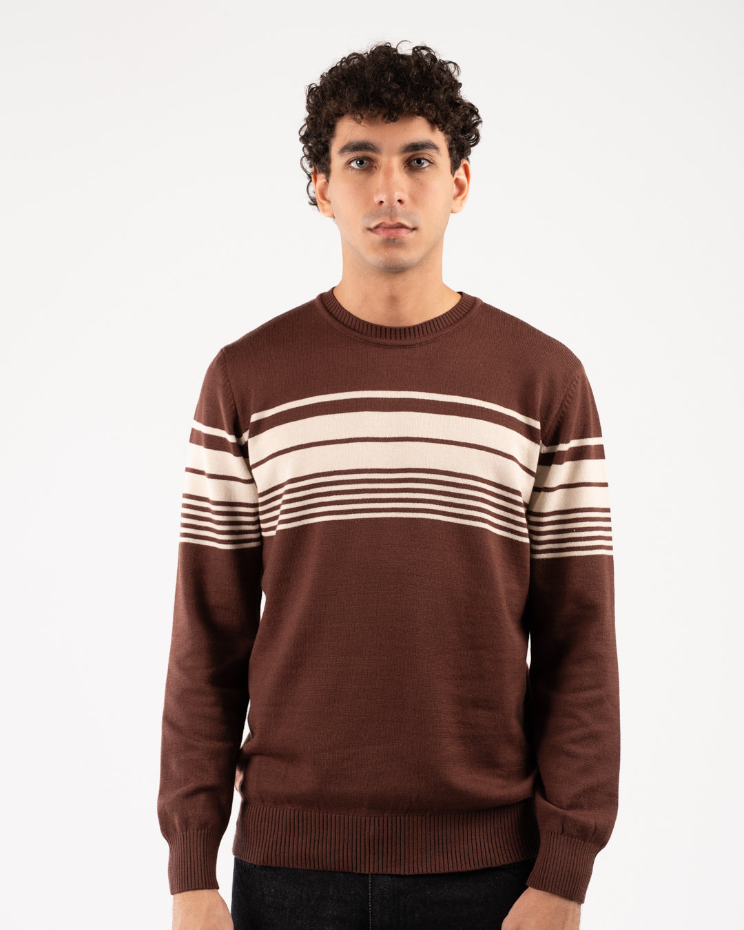 بلوفر رجالي برقبة دائرية