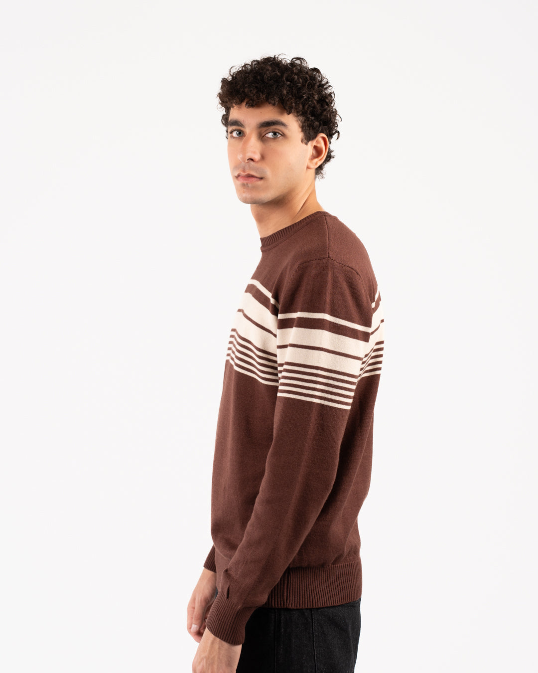 بلوفر رجالي برقبة دائرية