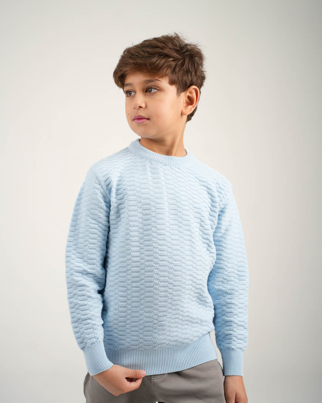 Plain Ribbed Boy Pullover