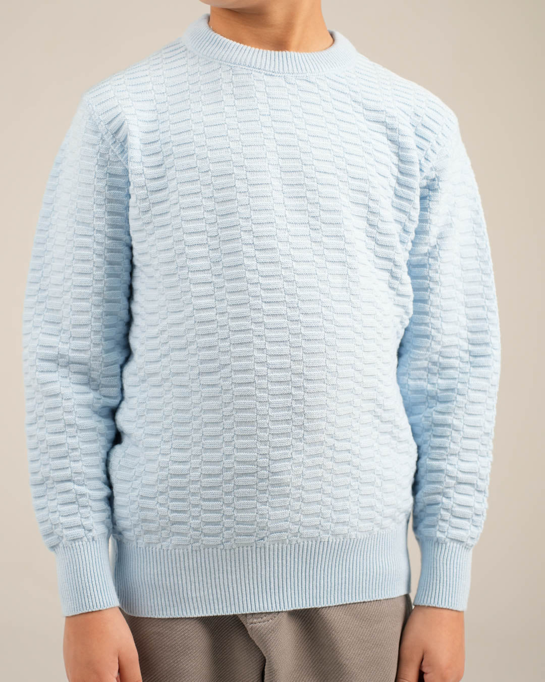 Plain Ribbed Boy Pullover