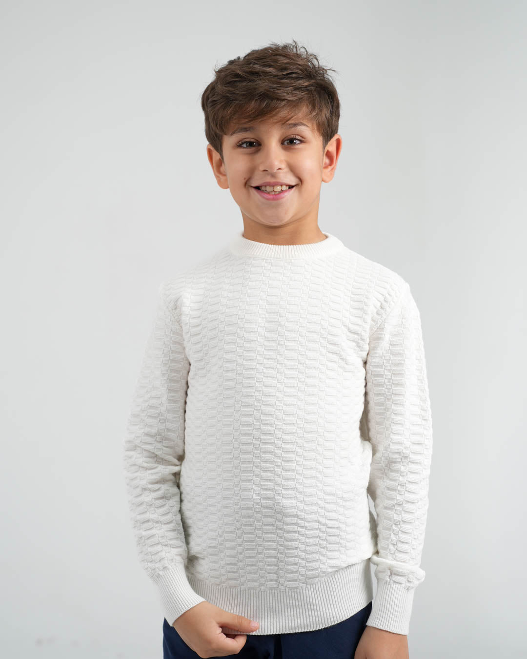 Plain Ribbed Boy Pullover