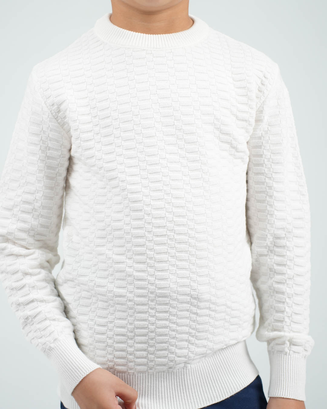 Plain Ribbed Boy Pullover