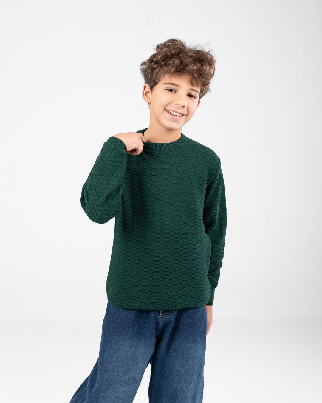 Plain Ribbed Boy Pullover