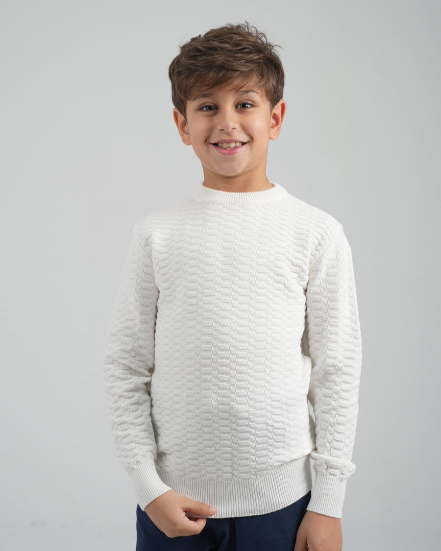 Plain Ribbed Boy Pullover