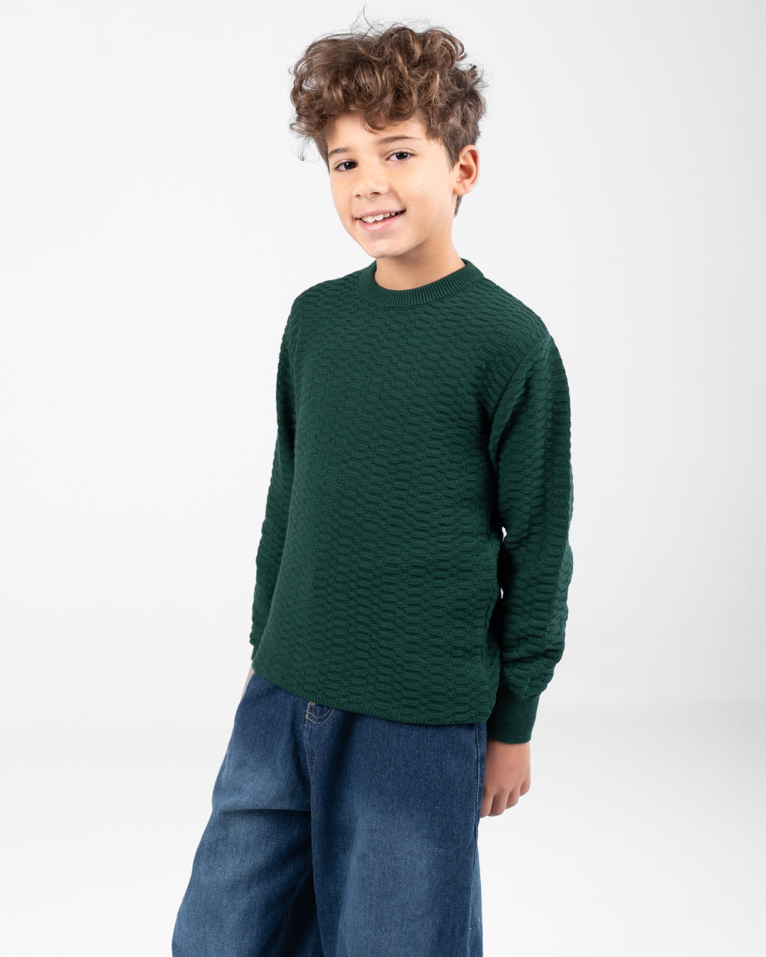 Plain Ribbed Boy Pullover