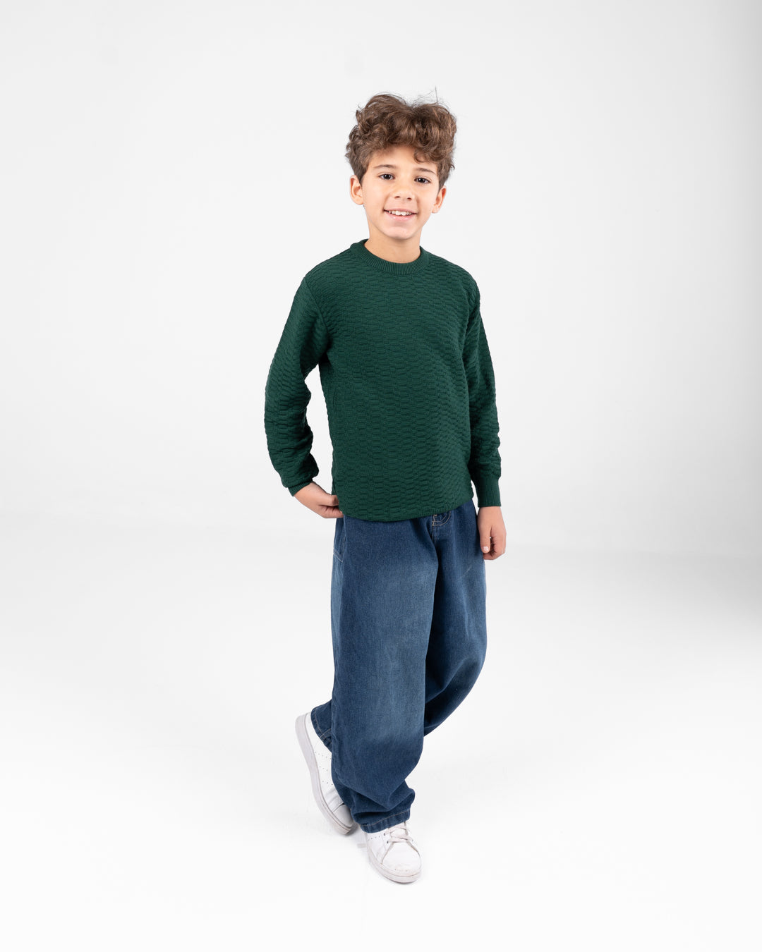 Plain Ribbed Boy Pullover