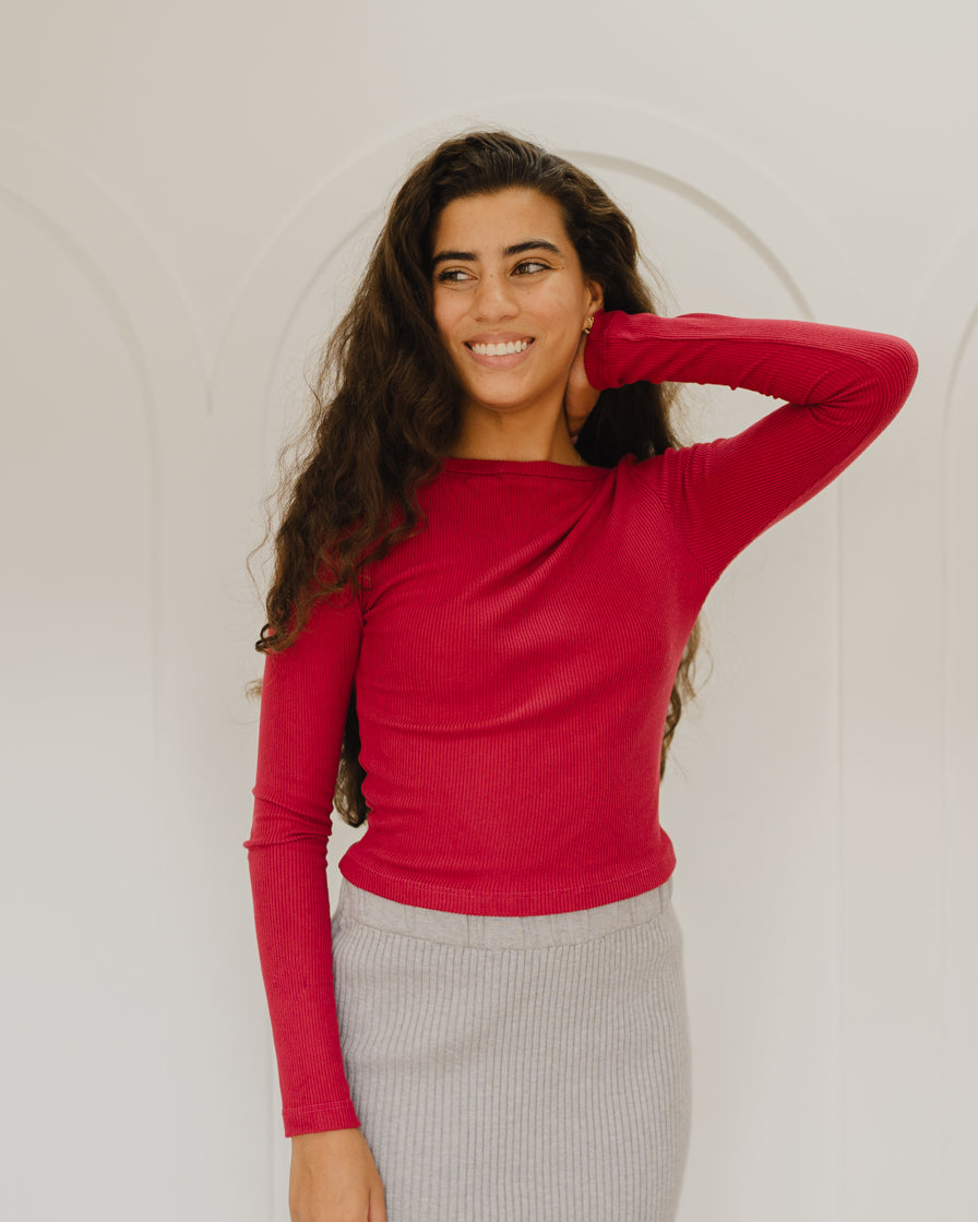 Plain Long Sleeve Top