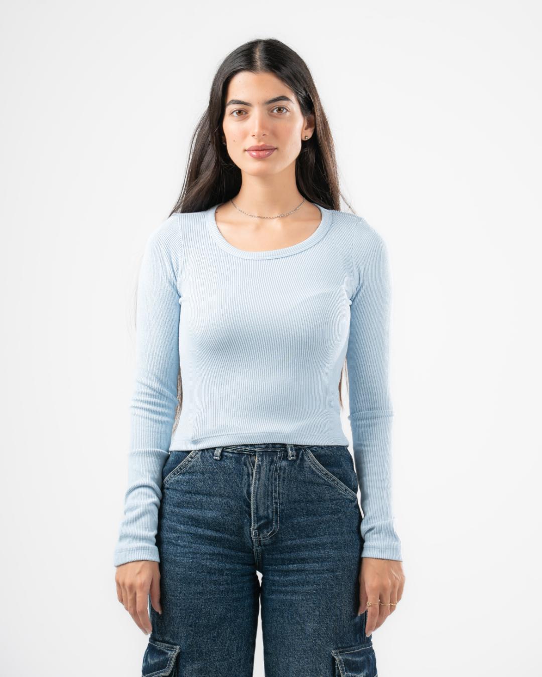 Plain Long Sleeve Top