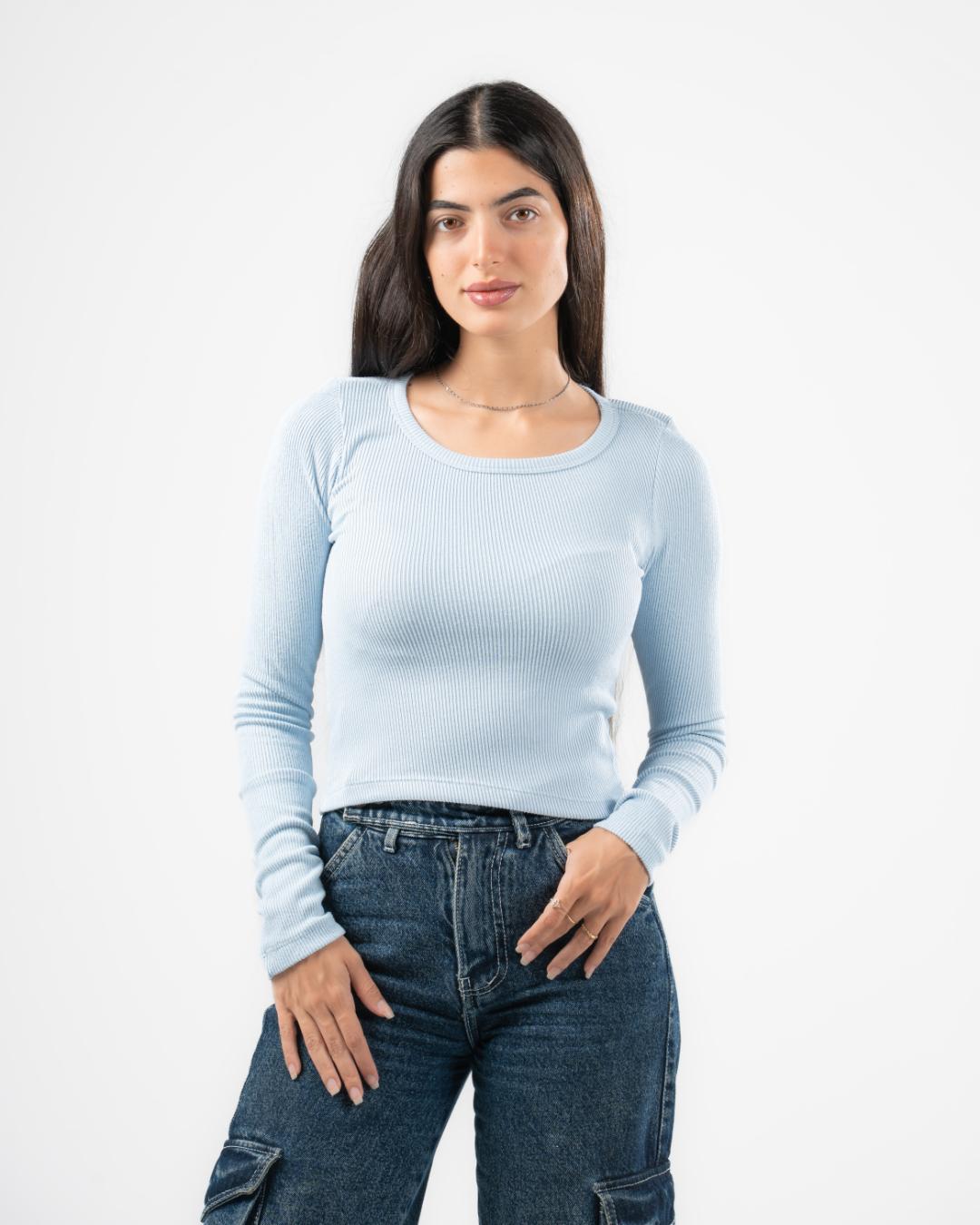 Plain Long Sleeve Top