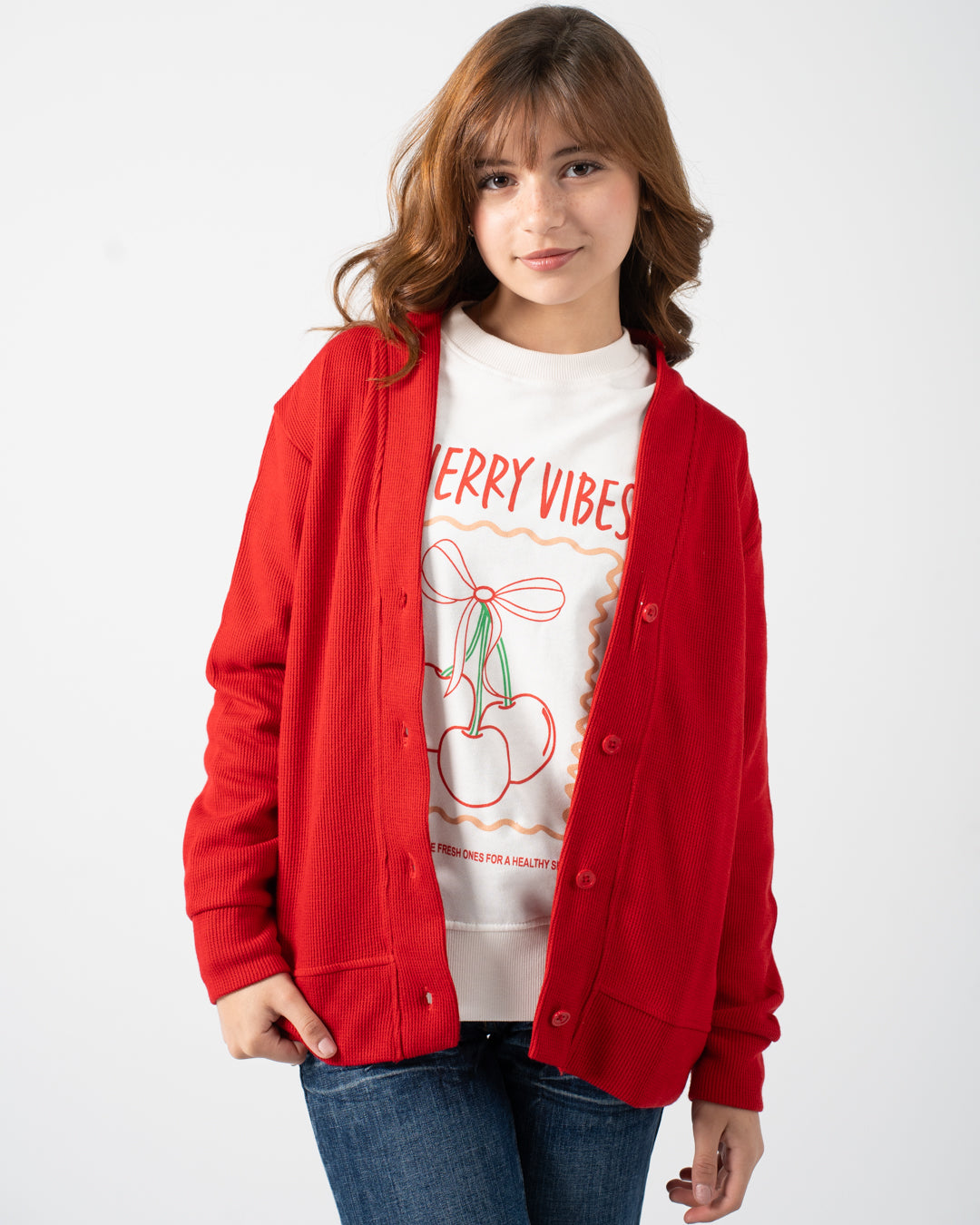 Girl Jacquard Cardigan