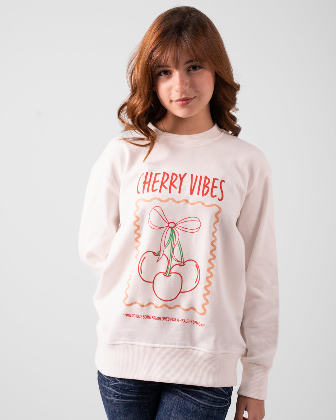 Cherry Round Neck SweatShirt