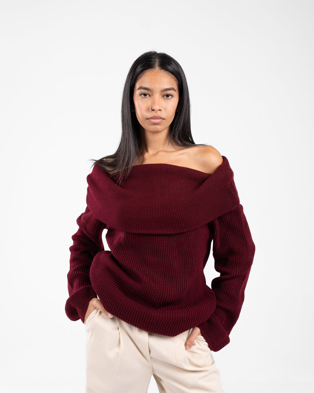 Women Half Collar Pullover