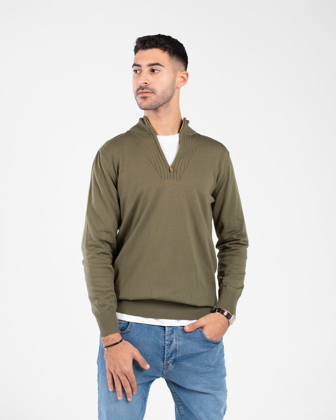 Men Half Zippered Pullover