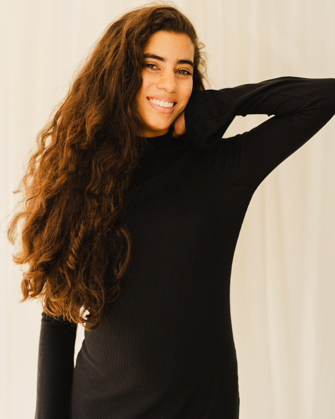 فستان سادة مضلع