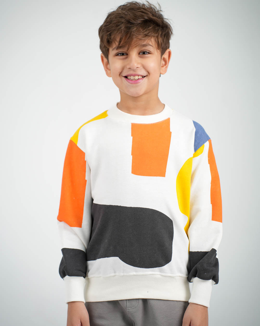 Abstract Color Sweat Shirt