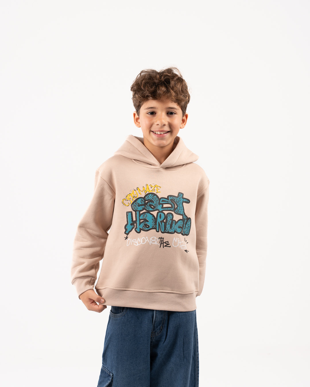 سويت شيرت للأولاد بطبعة جرافيتي