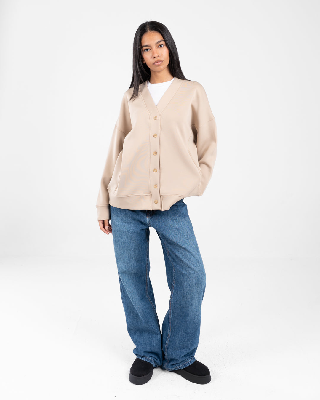 Women Buttoned Sweatshirt