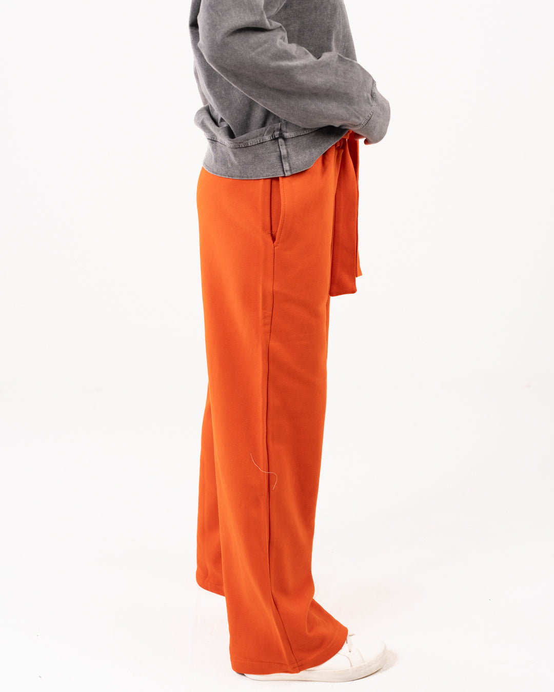 بنطلون رياضي واسع الساق مع رباط للفتيات