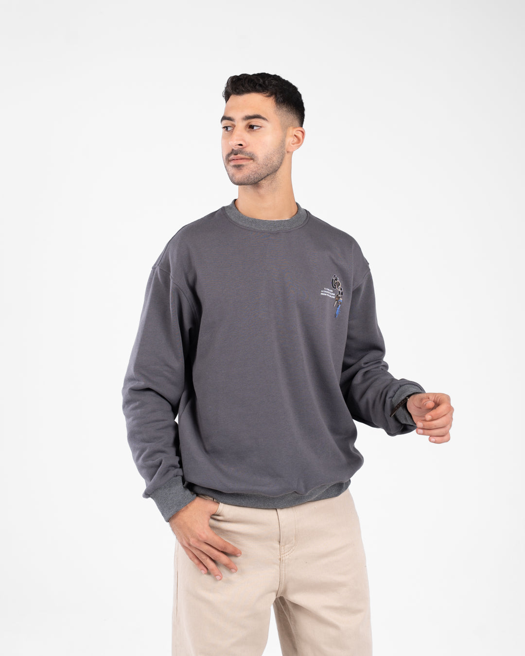 Men Double Printed Sweatshirt