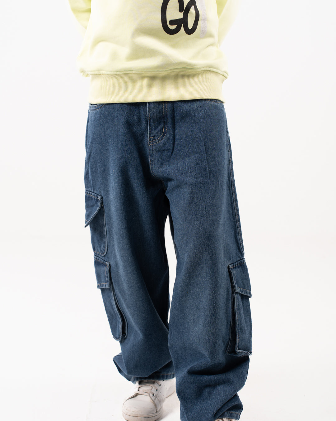 بنطلون كارجو جينز ولادي