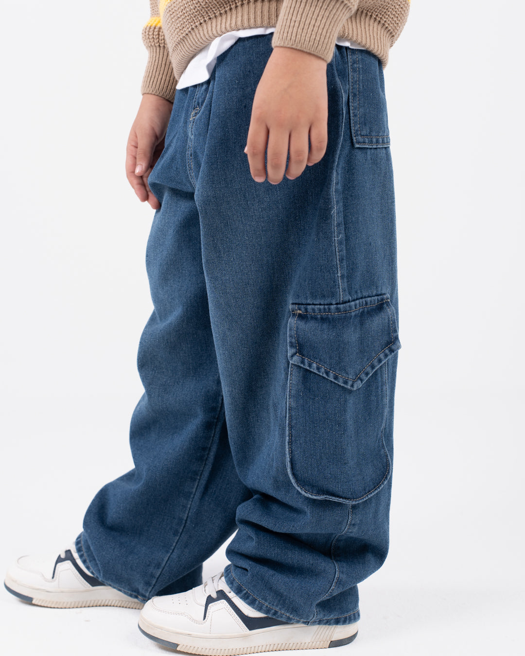 بنطلون كارجو جينز ولادي