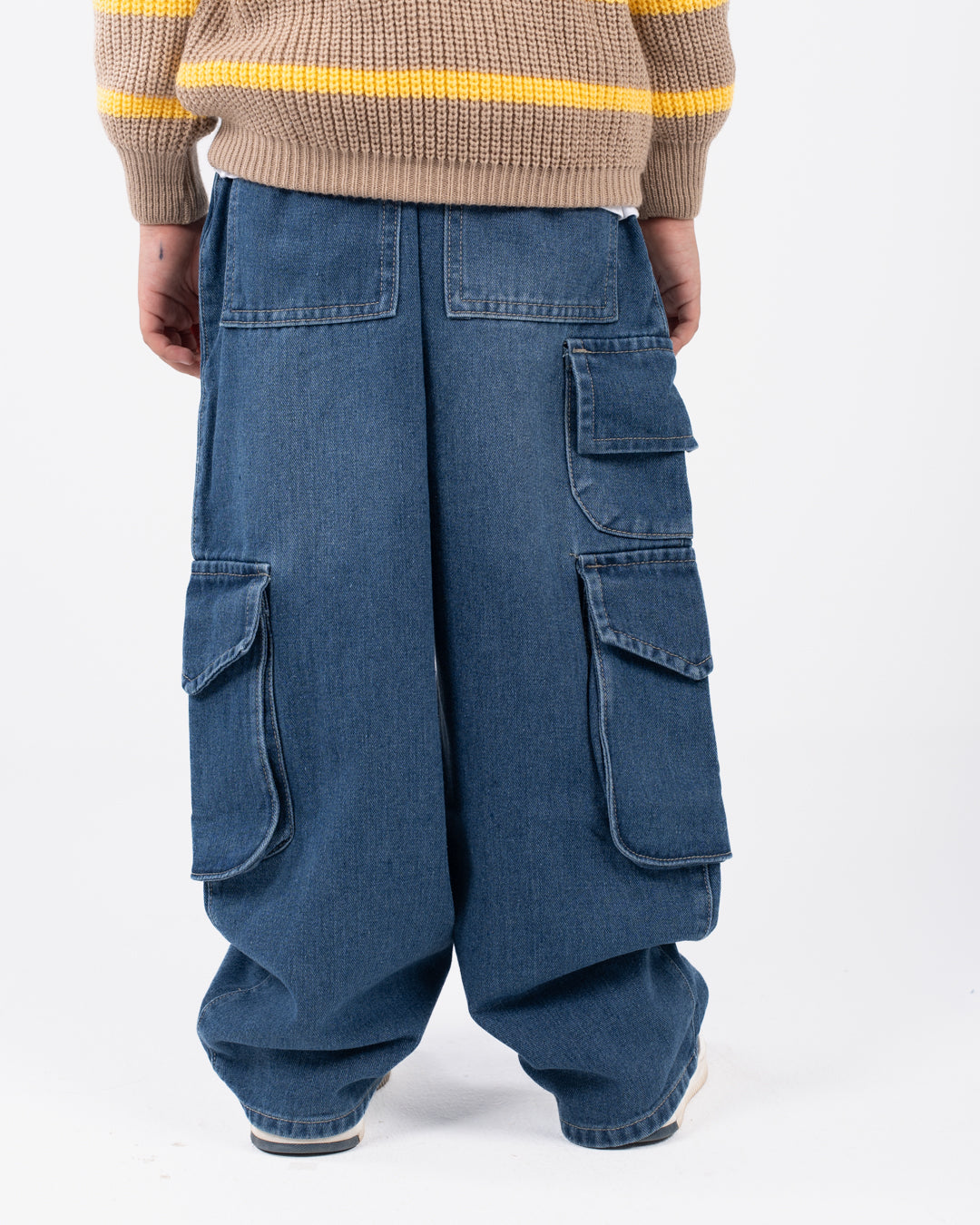 بنطلون كارجو جينز ولادي