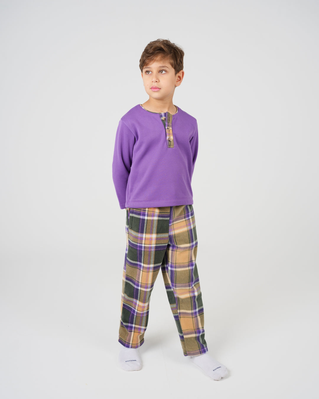 بيجامة أولادي كاروهات