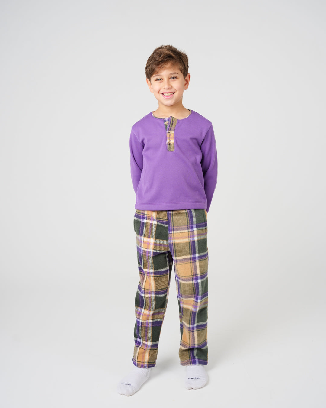 بيجامة أولادي كاروهات