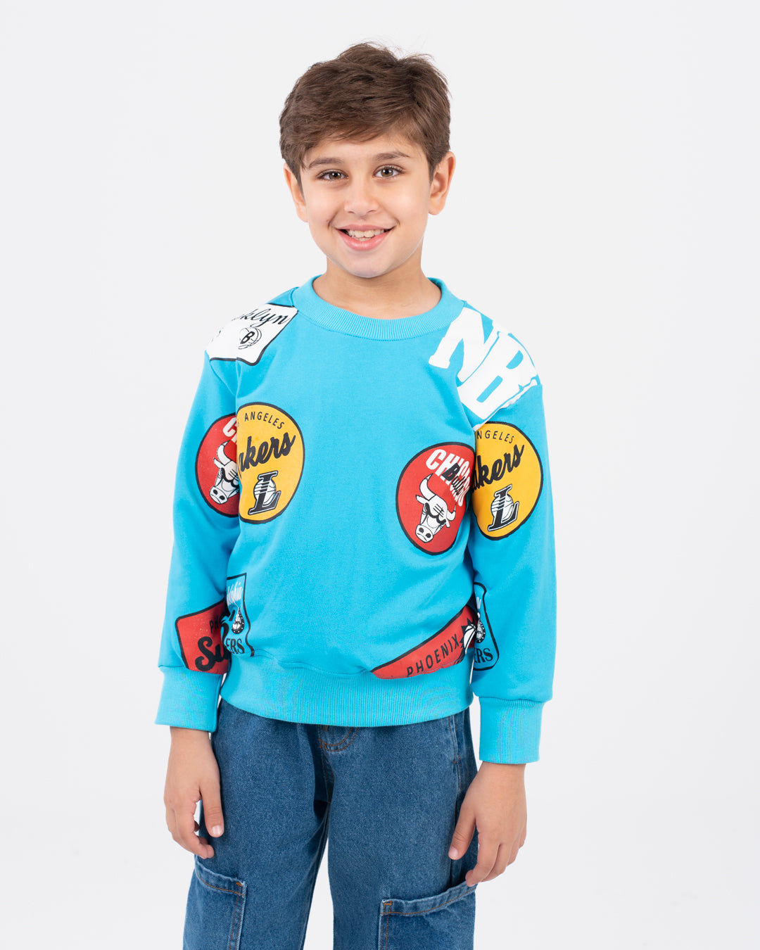 Printed Boys Crewneck Sweatshirt