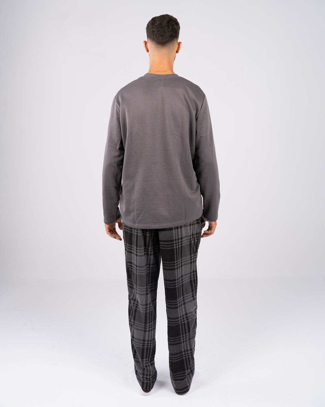 Men Pajama with Plaid Pants