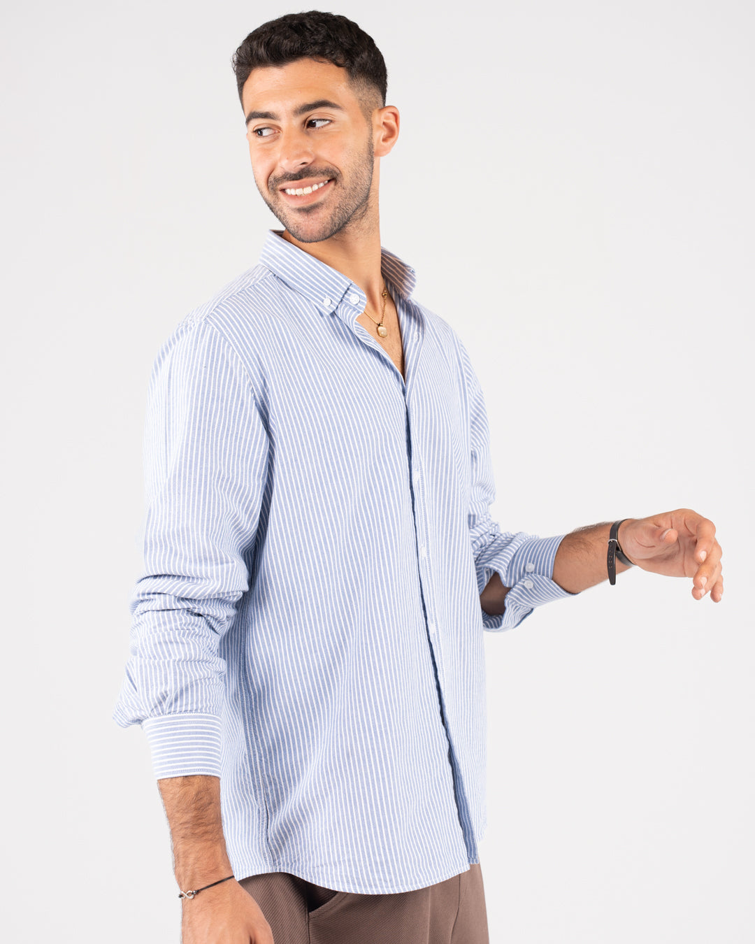 قميص أكسفورد مخطط للرجال