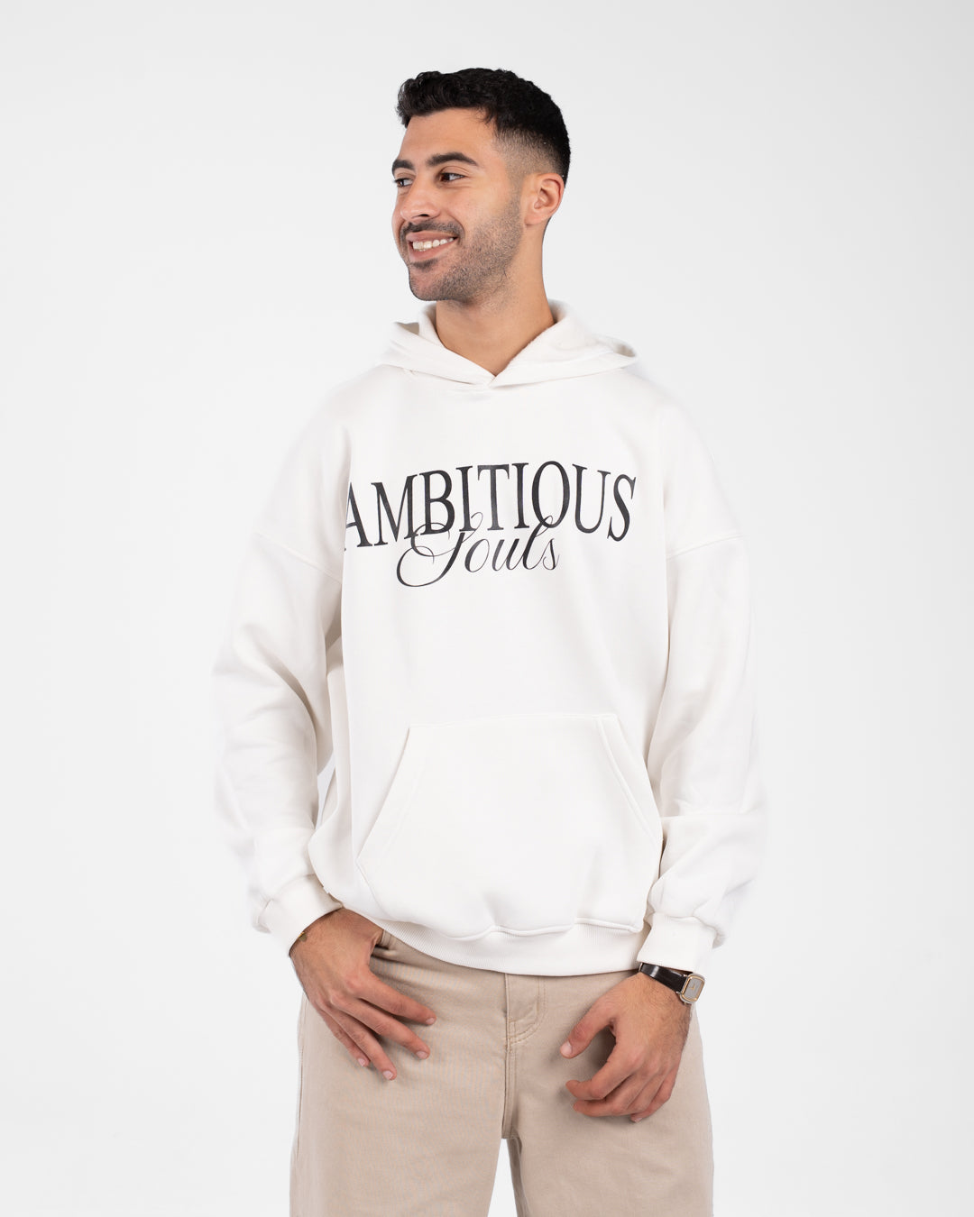 Men Printed Hoodied Sweatshirt