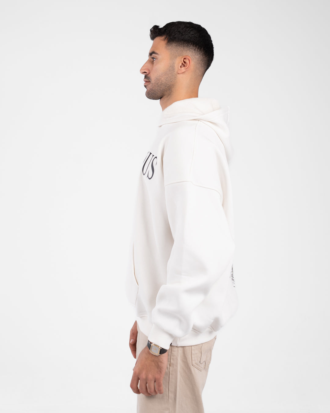 Men Printed Hoodied Sweatshirt