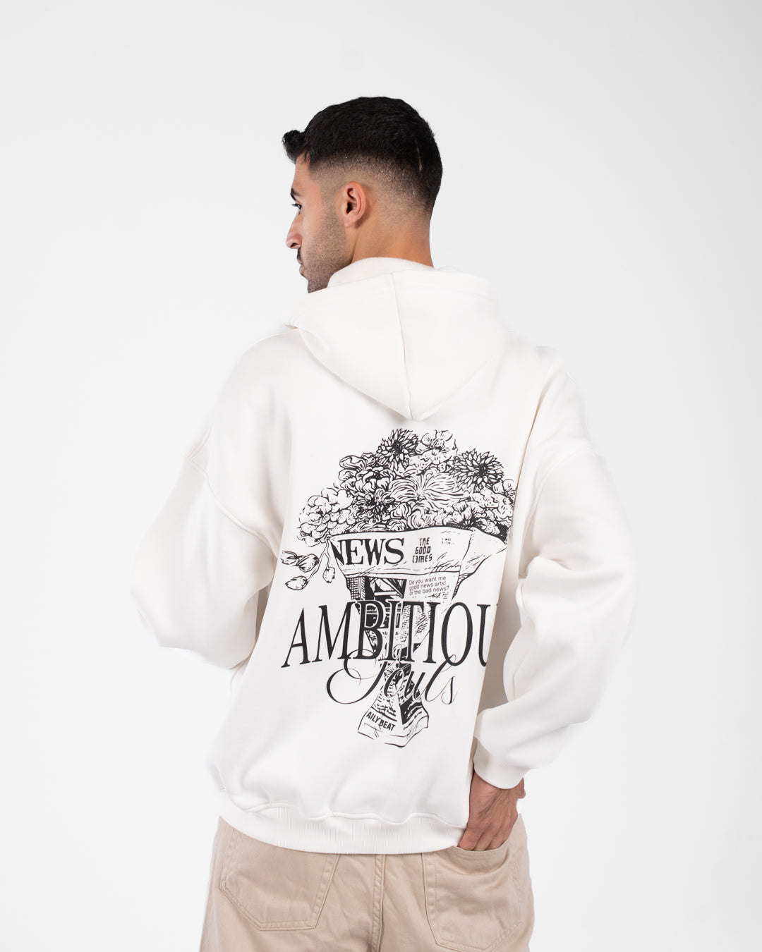 Men Printed Hoodied Sweatshirt