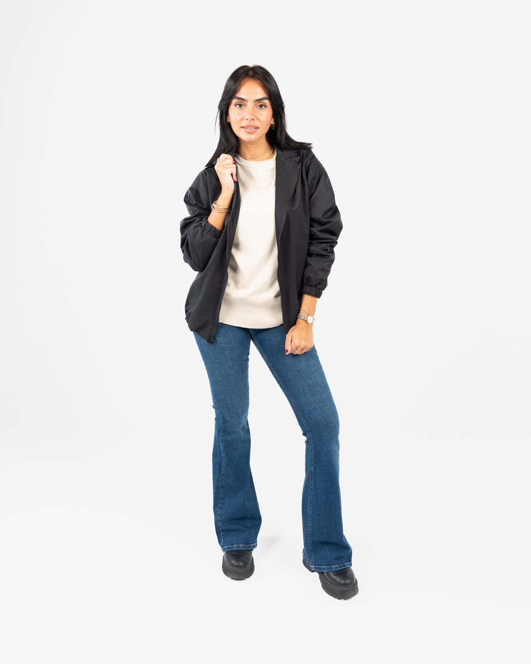 بنطلون جينز نسائي واسع